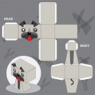 ocuklar iin hazr ev model maketi ablonu, paper craft model house